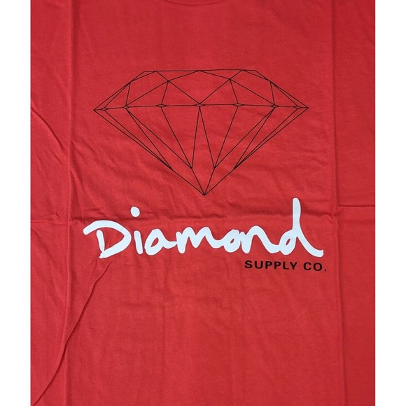 Diamond Supply T-shirt  red color / short sleeve / New Diamond graphic tee - Picture 3 of 4